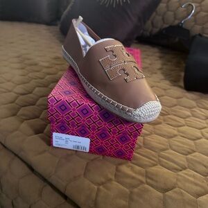 Tory Burch Tan Espadrille Slip-Ons